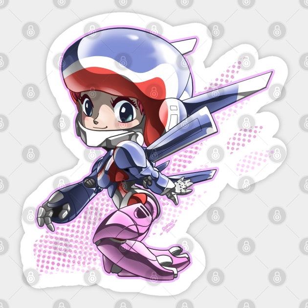 Asplenia Studios SD/Chibi Nene (visor up) Sticker by AspleniaStudios